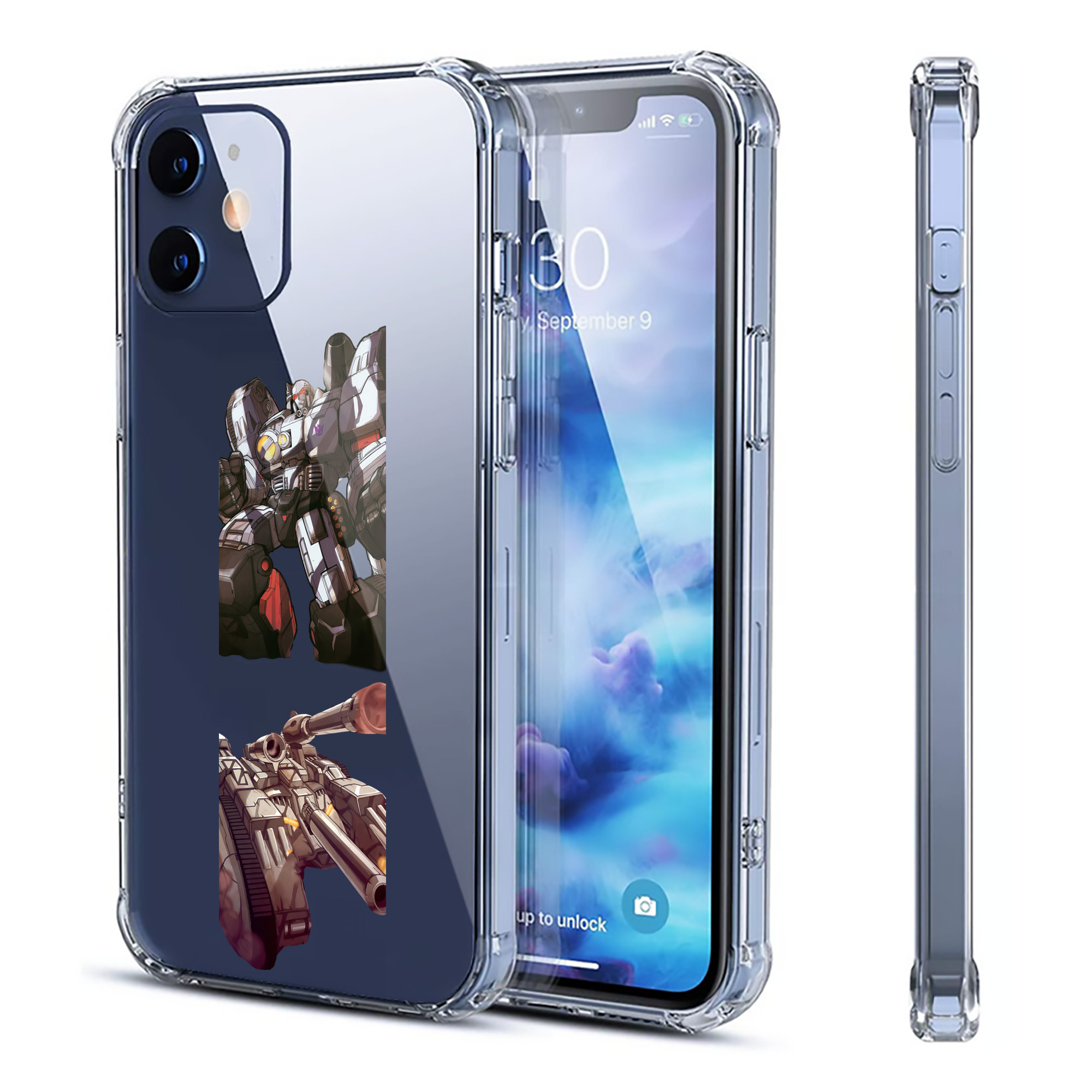 （画像用） Transformers トランスフォーマー 【iPhone 12シリーズ対応】透明スマホケース（クリアソフトケース）